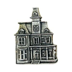Sterling Silver Victorian Mansion Brooch
